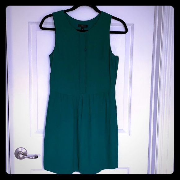 J.Crew green button front dress - Picture 1 of 5